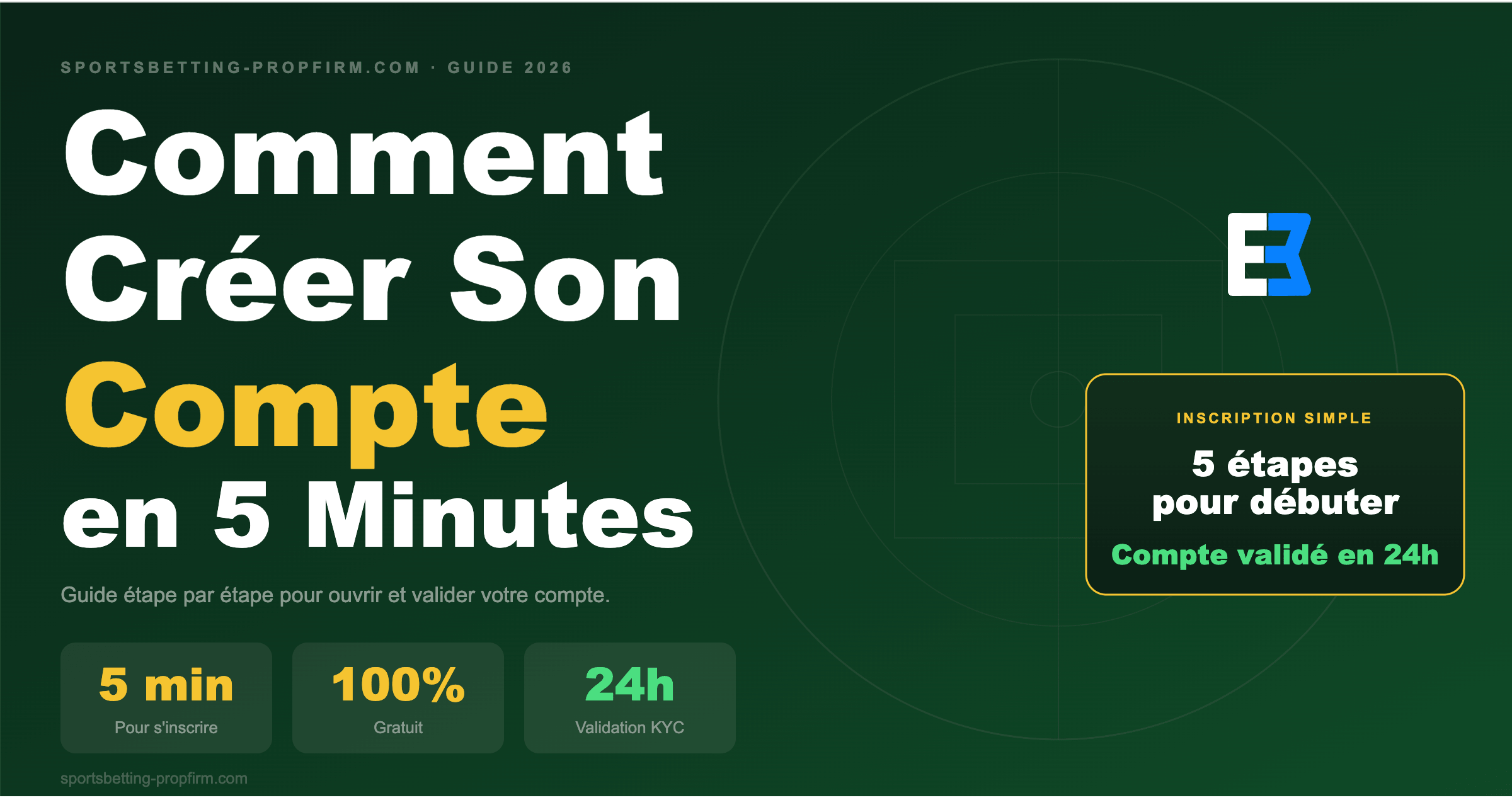 Comment créer son compte We Bet en 5 minutes — guide inscription étape par étape prop firm paris sportifs